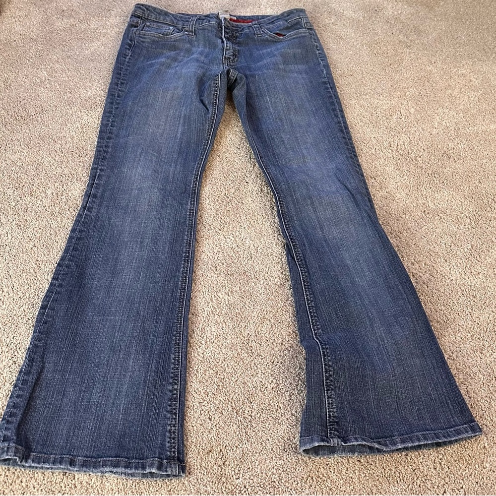 refuge jeans bottom of legs distressed see photos. Size 13R